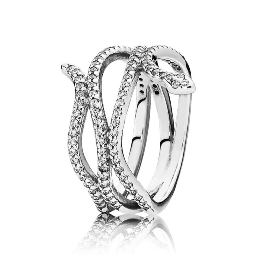 Pandora swirling snake ring